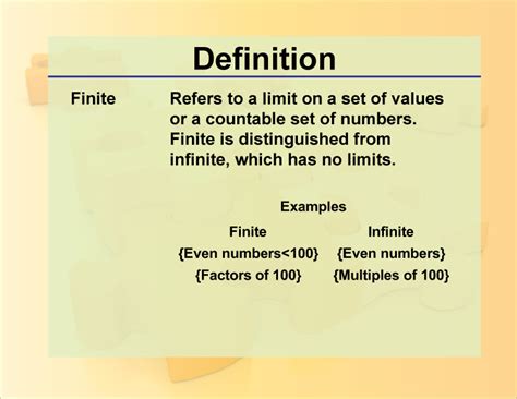 finite definition chemistry